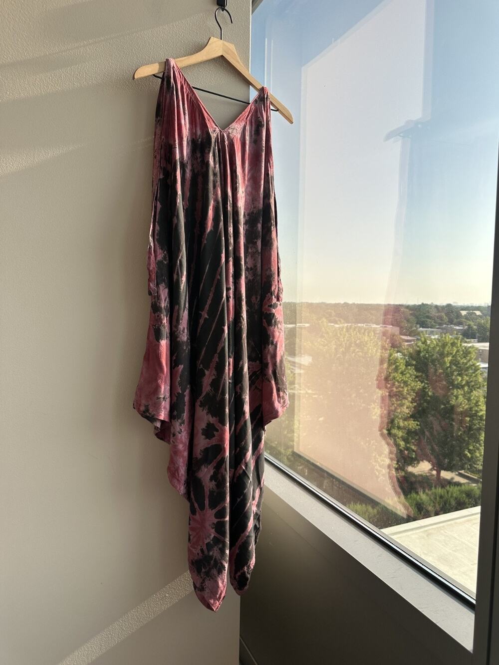 Kathmandu Imports Tie-Dye Harem Hippie Boho Romper Handkerchief Hem Jumpsuit